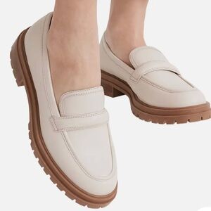 Madewell Nude The Bradley Lugsole Leather Loafer Women's Size 7 NWOT